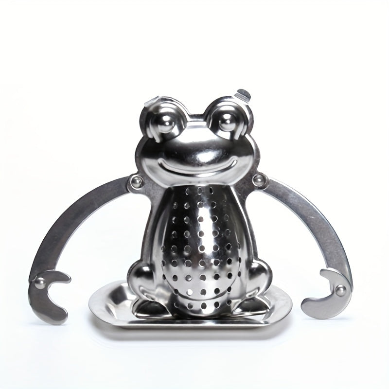 Stainless Steel Frog Prince Tea Infuser Loose Leaf Tea Filter with Chain