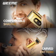 Facial Grooming Set with Razor and T-Shape Trimmer for Shaving Haircutting