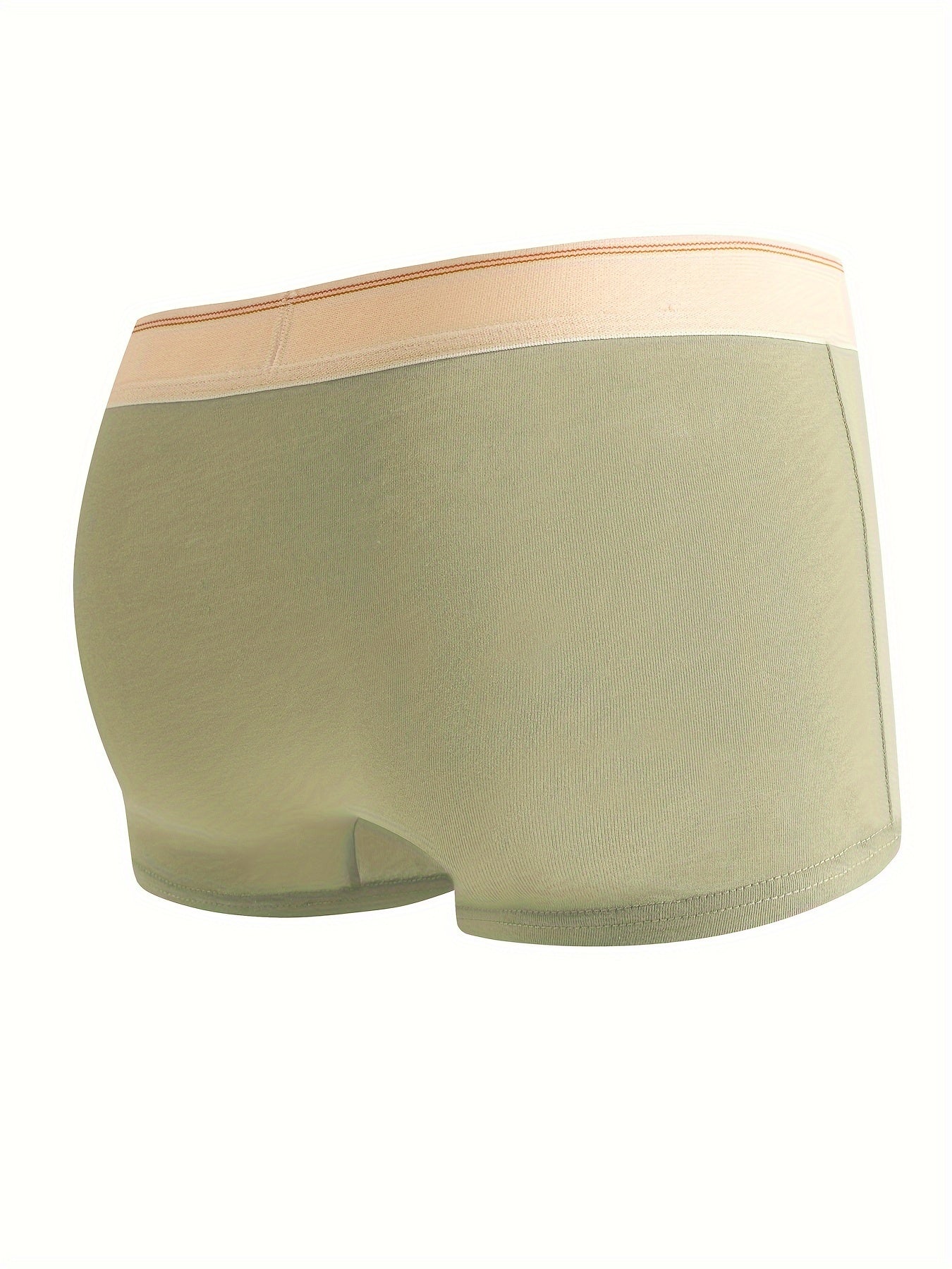 Men's Cotton Boxer Briefs 3-Pack Skin-Friendly Solid Color High Elasticity