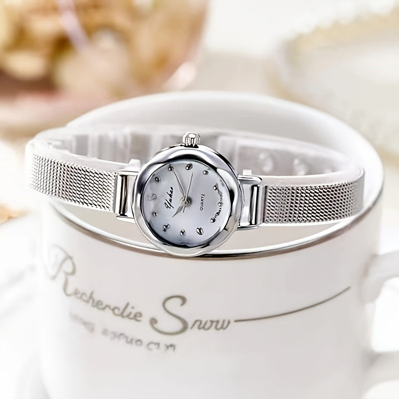 Women's Minimalist Steel Watch with Petite Dial and Compact Design