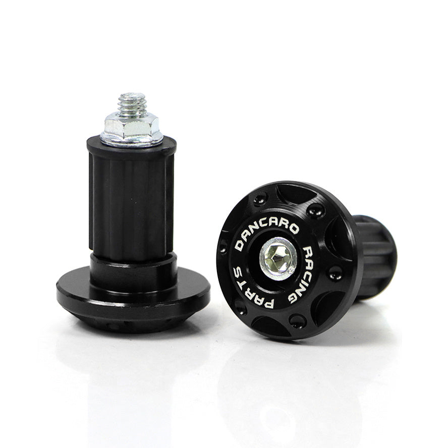 Motorcycle Handlebar End Caps Aluminum Alloy Golden Plug Fit Cruiser Bike