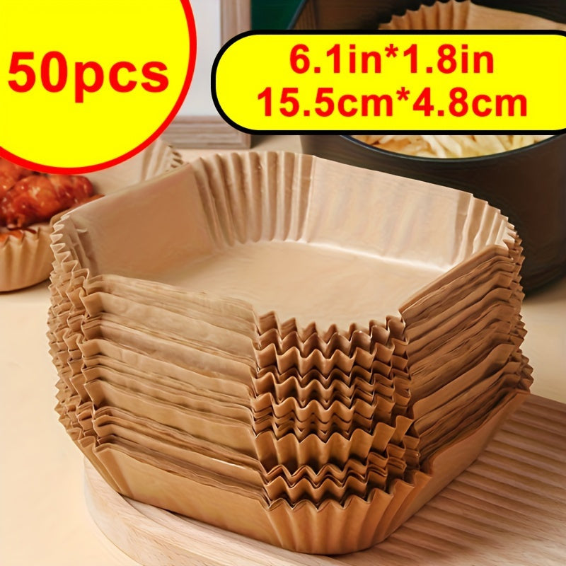Non-Stick Disposable Paper Pads for Air Fryers Oven Microwave Square Baking