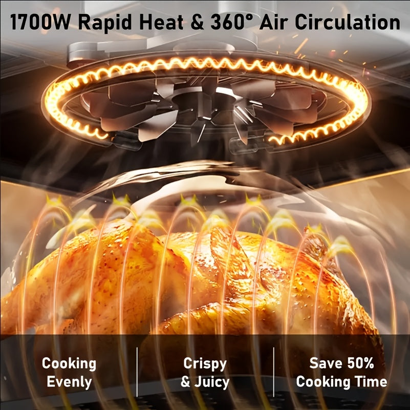 Ko‘p qatlamli pech, LED raqamli sensorli ekran, zanglamaydigan po‘lat, sog‘lom pishirish, joyni tejovchi dizayn bilan Vizual Smart Large Capacity Air Fryer, turli vaziyatlar uchun mos.