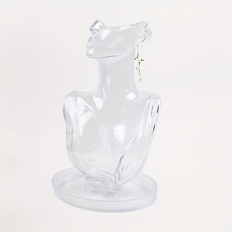 Пластиковая подставка для украшений с лотком для ожерелий и серег, домашний декор, подарок