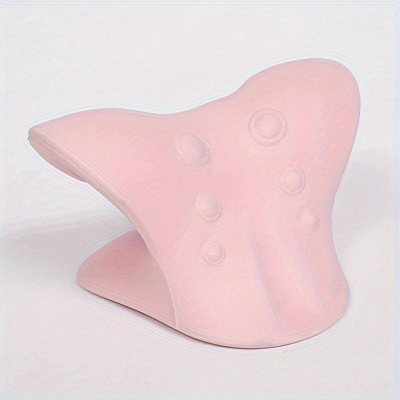 EVA bo'yin va yelka bo'shlig'i - umurtqa ustunini tekislash uchun C-shaklidagi chiropraktik bo'yin tortish qurilmasi, yumshoq yostiq cho'zuvchi massajchi