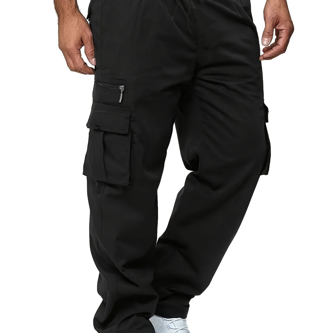 Men's Plus Size Cargo Pants Non-Stretch Polyester All-Season Regular Fit with Pockets