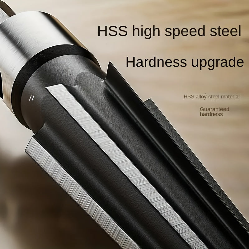 Tapered Hex Reamer Hand Tool for Taper Holes, Chamfering, Sinking Screws