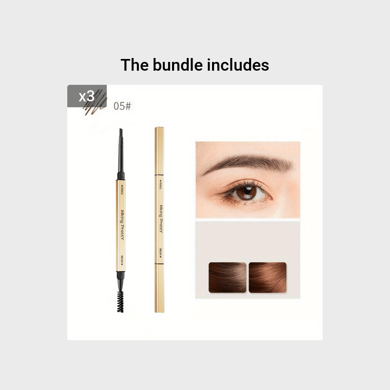 Women's Waterproof Double-Ended Eyebrow Pencil, Fine Tip, Long Lasting