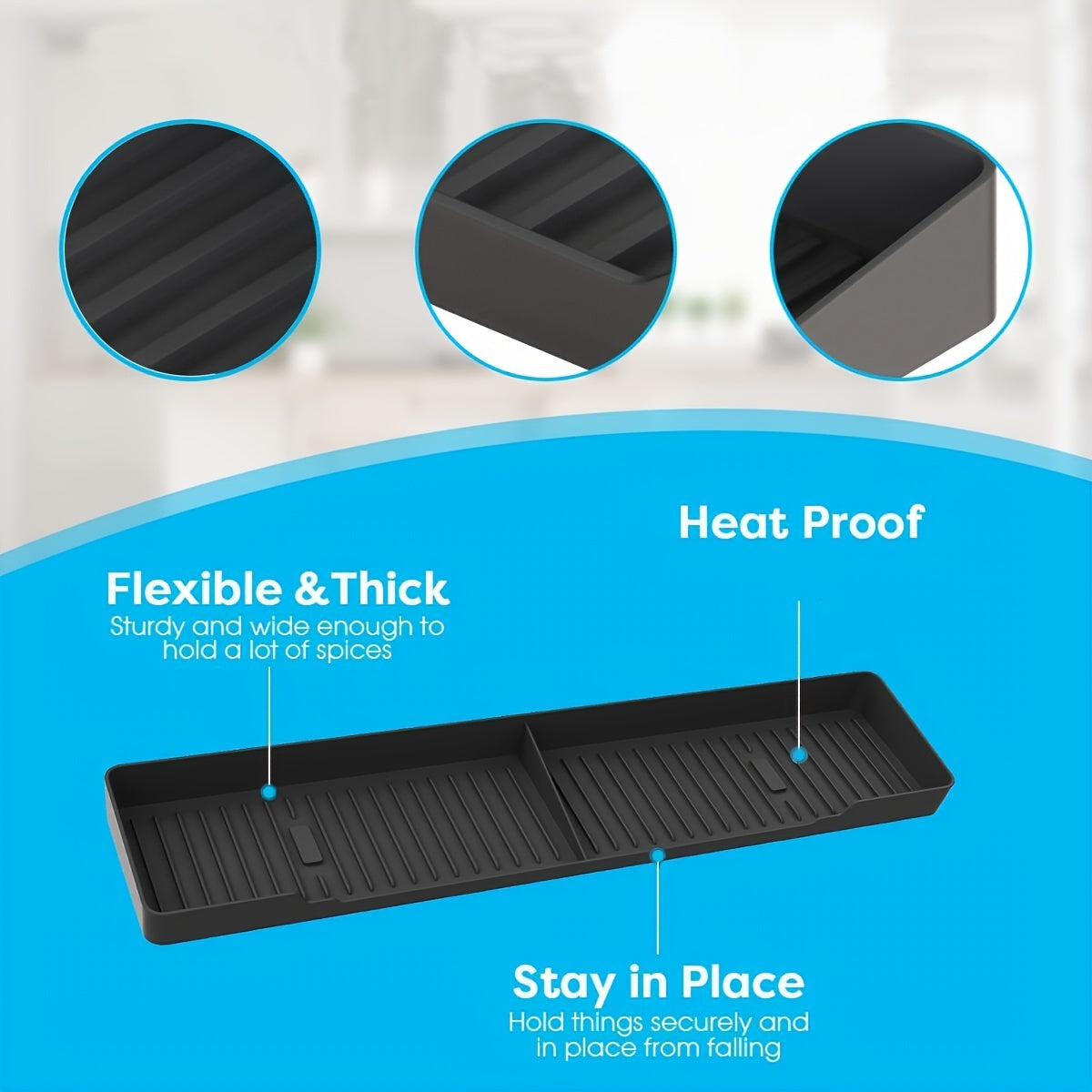 Ikkita magnit plastik pechka javoni, har biri 38.99 sm o'lchamda. Ziravorlar uchun oshxona saqlash javonlari sifatida ishlatilishi mumkin. O'rnatish oson va elektr energiyasini talab qilmaydi.