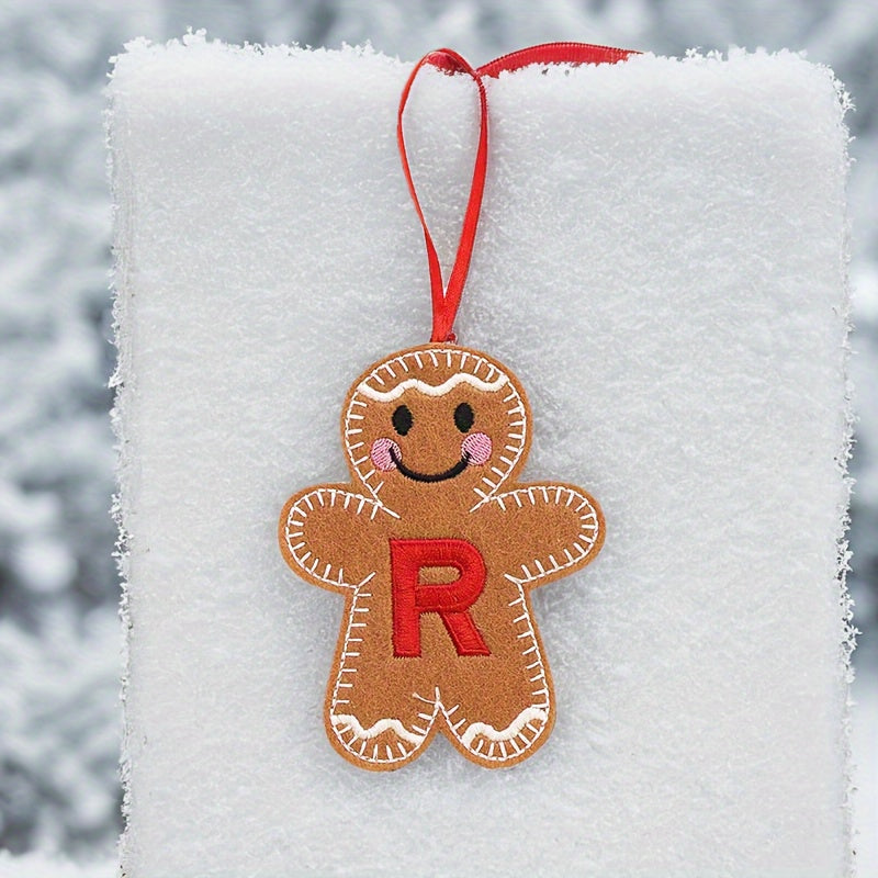 Fabric Gingerbread Man Christmas Ornament for Home and Kitchen Decoration