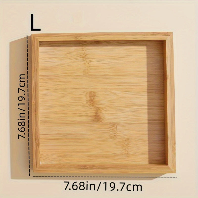 Набор подносов из бамбукового дерева 3 размера для хранения, организации, декора дома