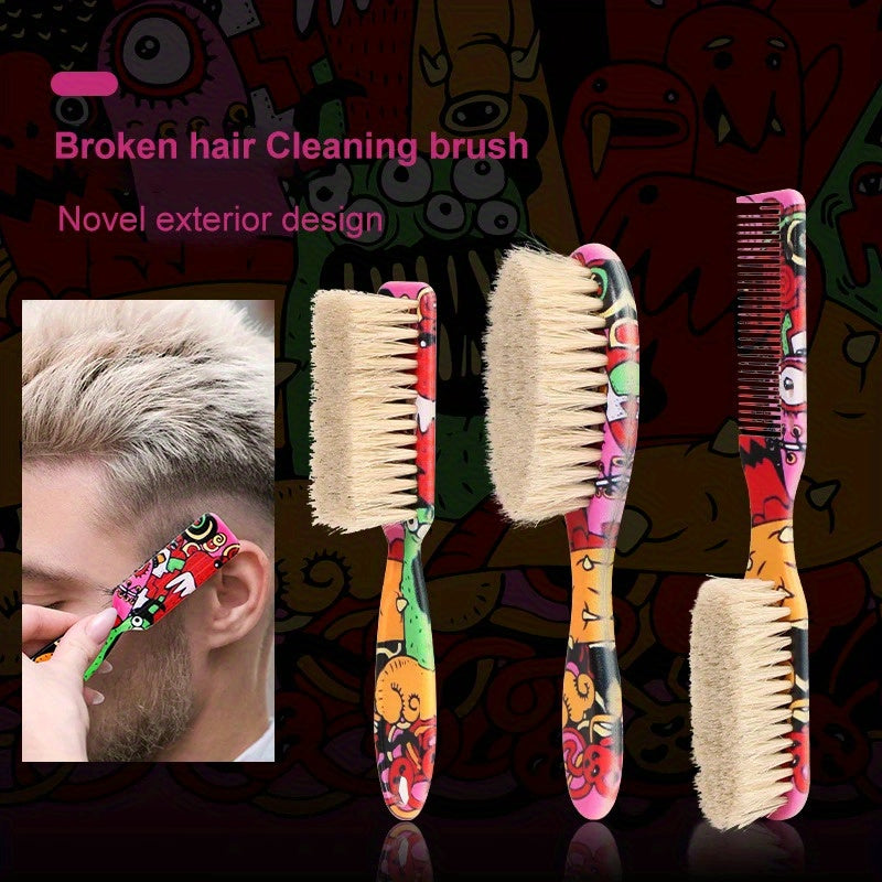 Cepillo para barba masculino antielectrostático de cerdas suaves de jabalí peine para peinar el cabello