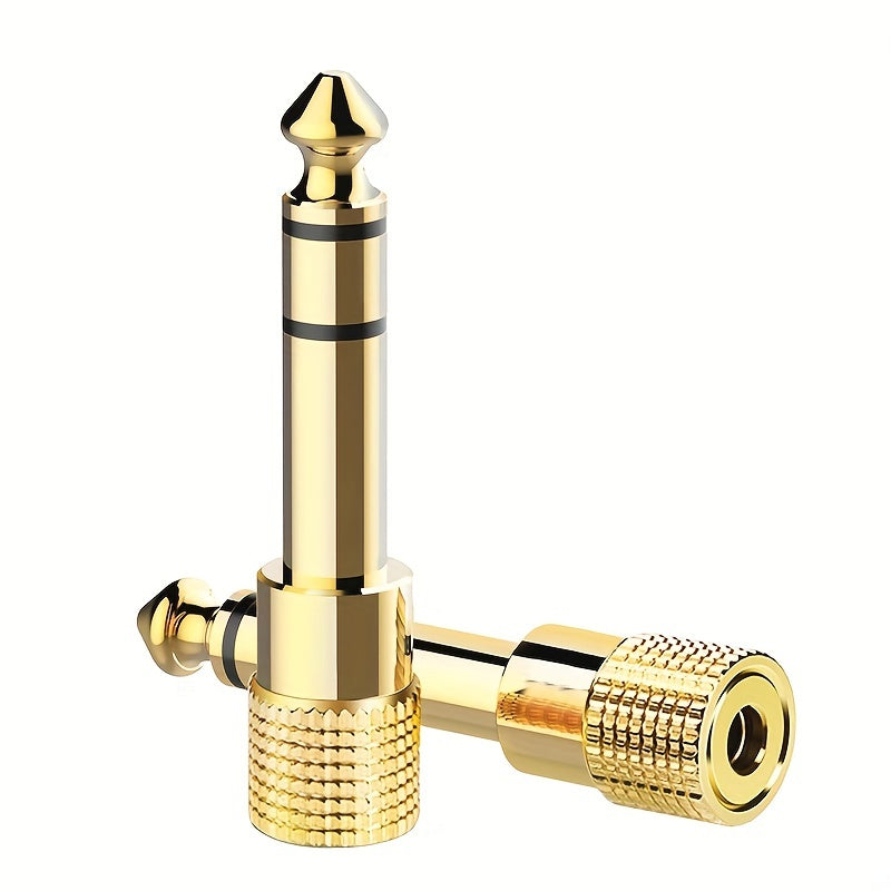 Stereo Audio Adapter 3.5mm Male to 6.35mm Female and 6.35mm Male to 3.5mm Female Gold Plated