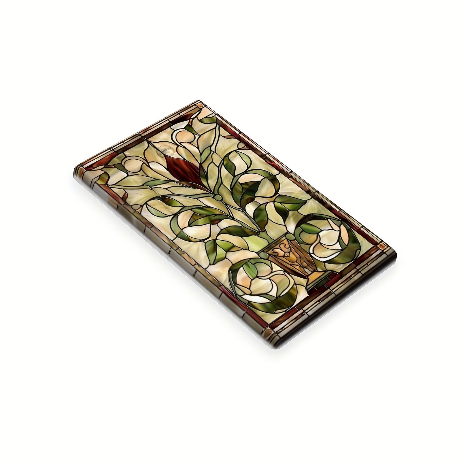 Art Nouveau Stained Glass Switch Cover for Home Kitchen Bathroom No Wiring