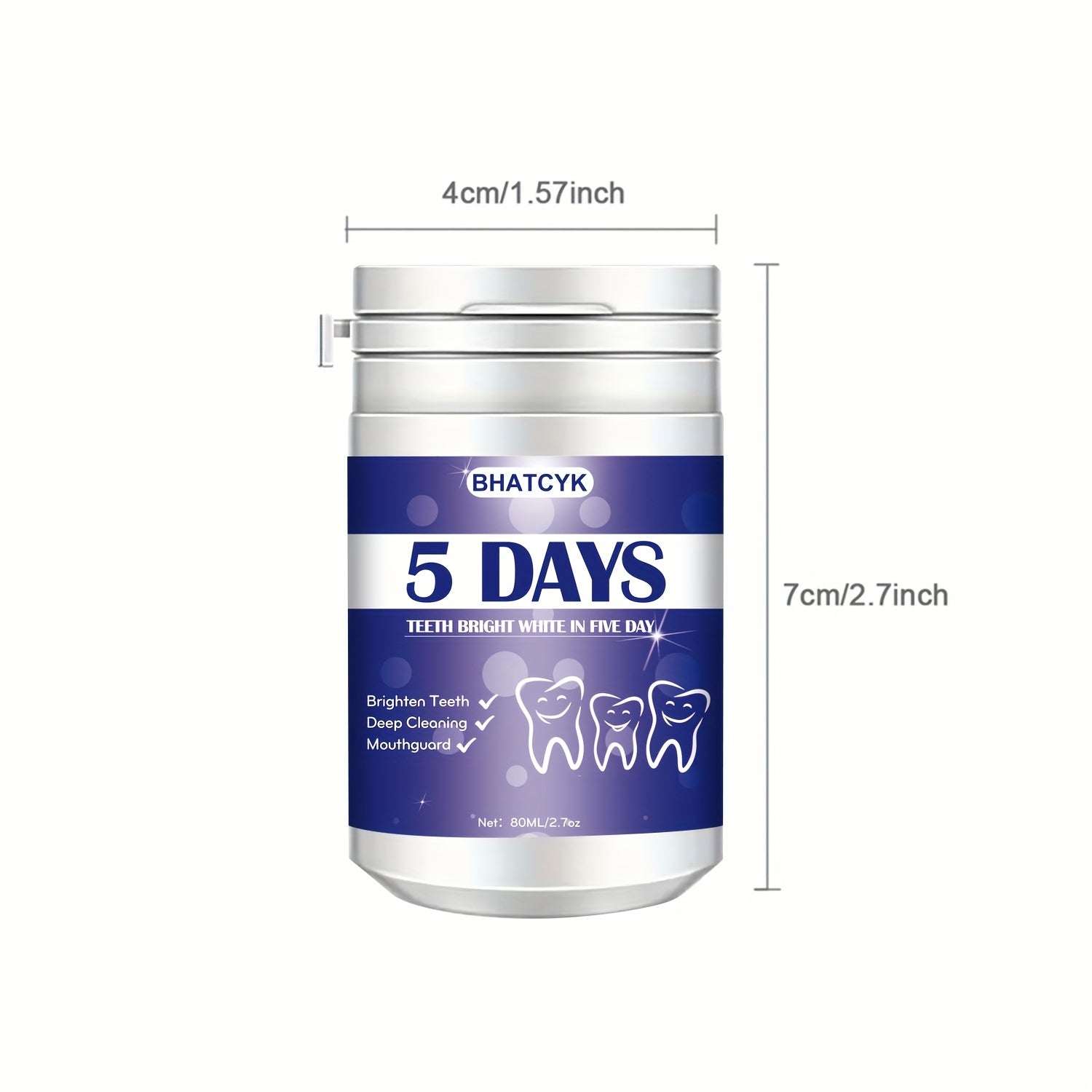 2 dona tishlarni chuqur tozalash va yangi nafas uchun tozalash kukuni