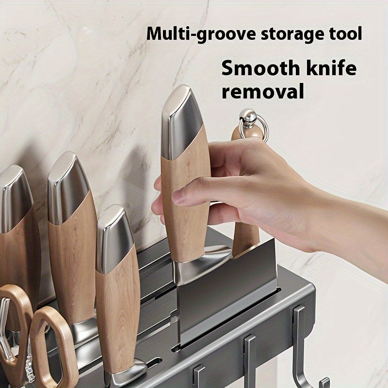 Organizador de almacenamiento para herramientas de cocina, soporte de pared para utensilios y cuchillos