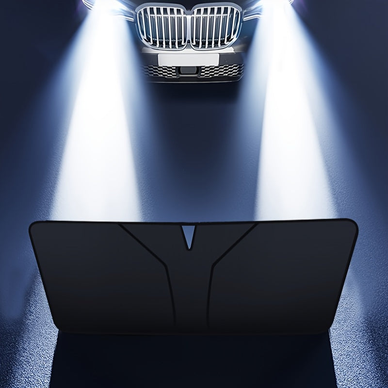 Black PVC Car Sunshade Thick Heat Insulation Sun Shield for Vehicles