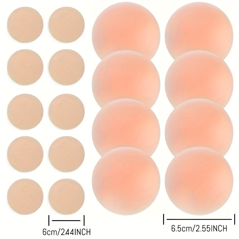 Self-Adhesive Silicone Nipple Covers 9 Pairs Invisible Strapless Breast Lift Women
