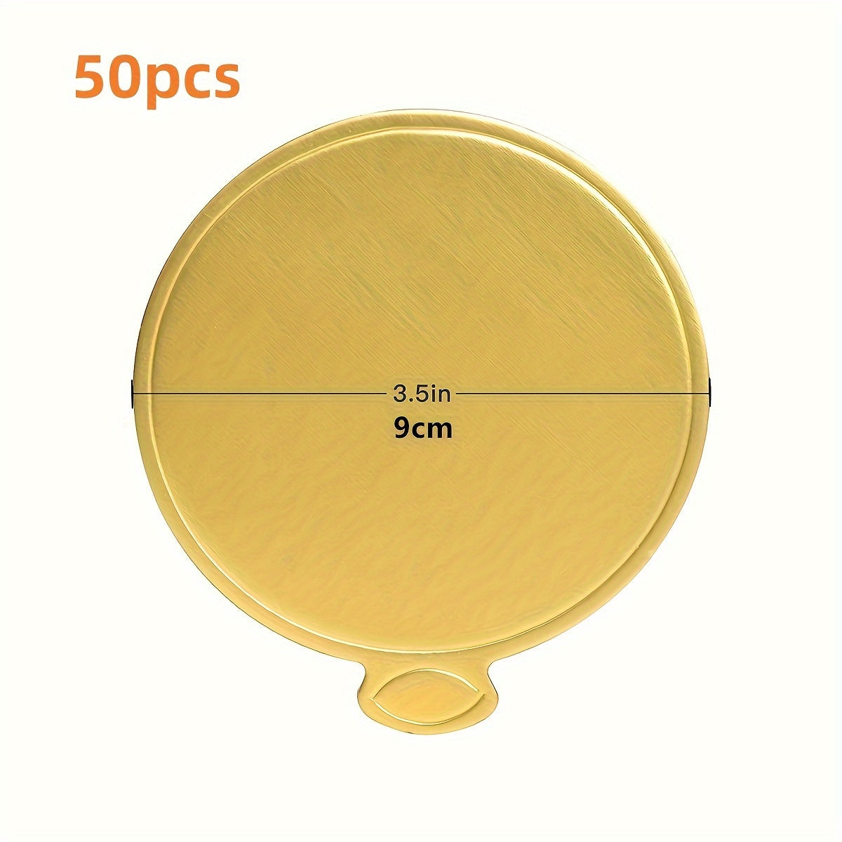 Golden Cardboard Mini Cake Bases 50/100 Round Disposable Cupcake Boards for Desserts