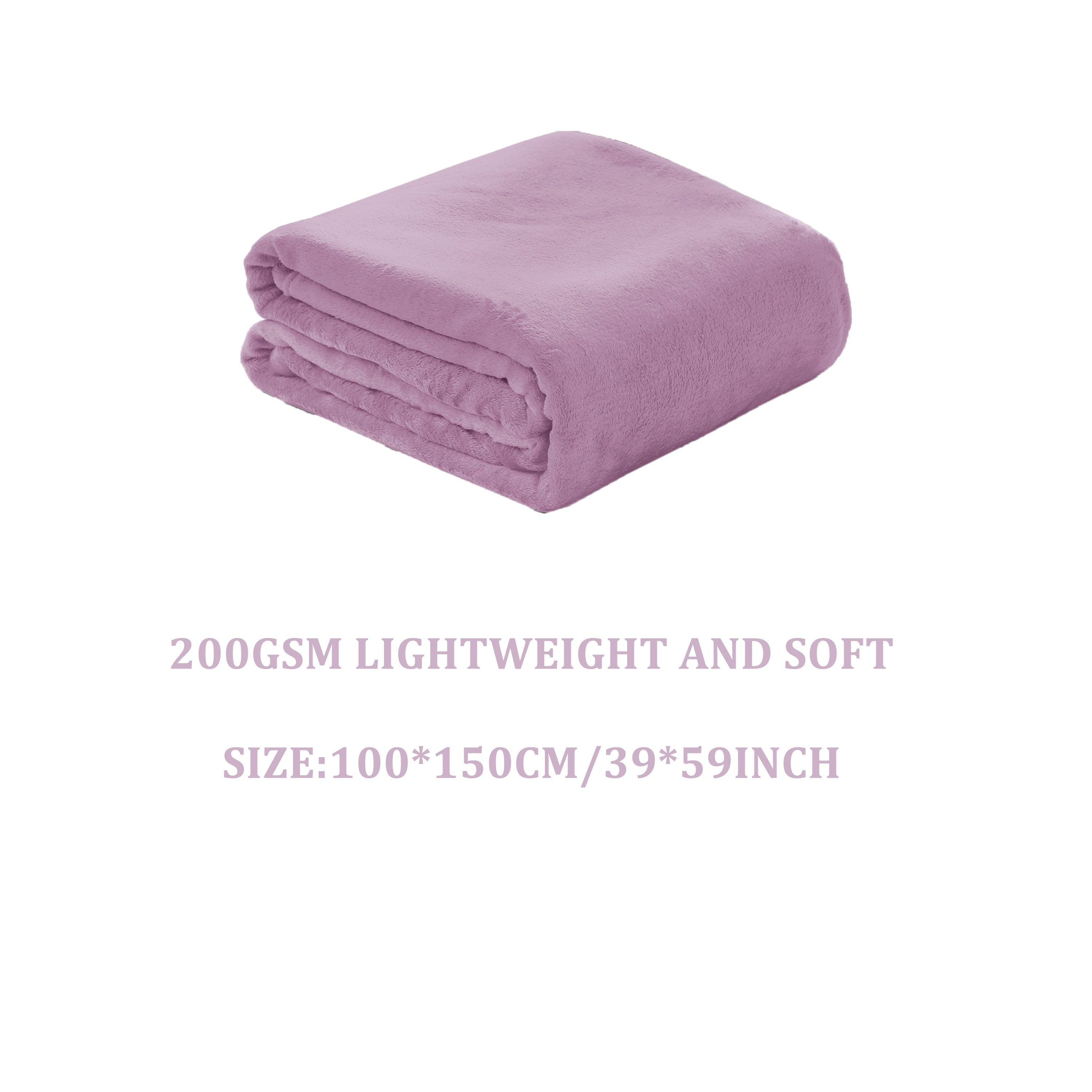 Solid Flannel Blanket 200G Single Piece