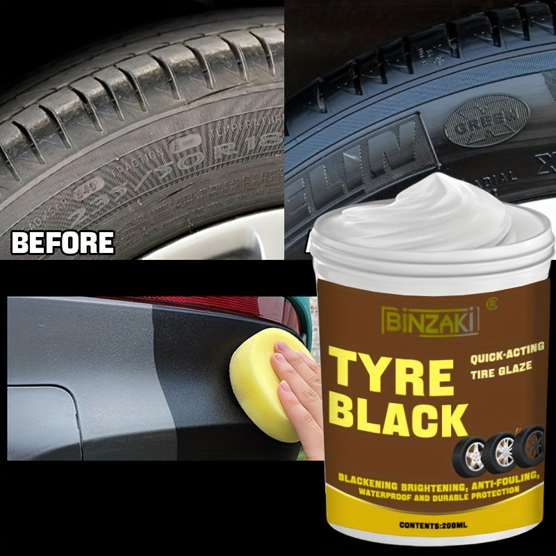 Car Tire Wax Blackening and Shine for Bicycles and Motorcycles 200ml