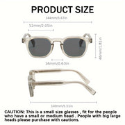 Men's Retro Boho Polygonal Full Rim Glasses with PC Lenses for Outdoor Activities