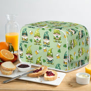 Festive Toaster Cover Polyester Dust Protector with Holiday Gnome Hearts Easter Eggs