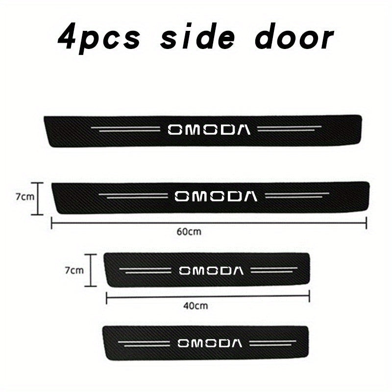 Car Sill Protector Sticker Waterproof Decorative Pedal Protection Strip for Sedan