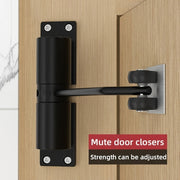 Stainless Steel Automatic Door Closer Black Surface Mounted with Adjustable Strength and Touch Remote Control