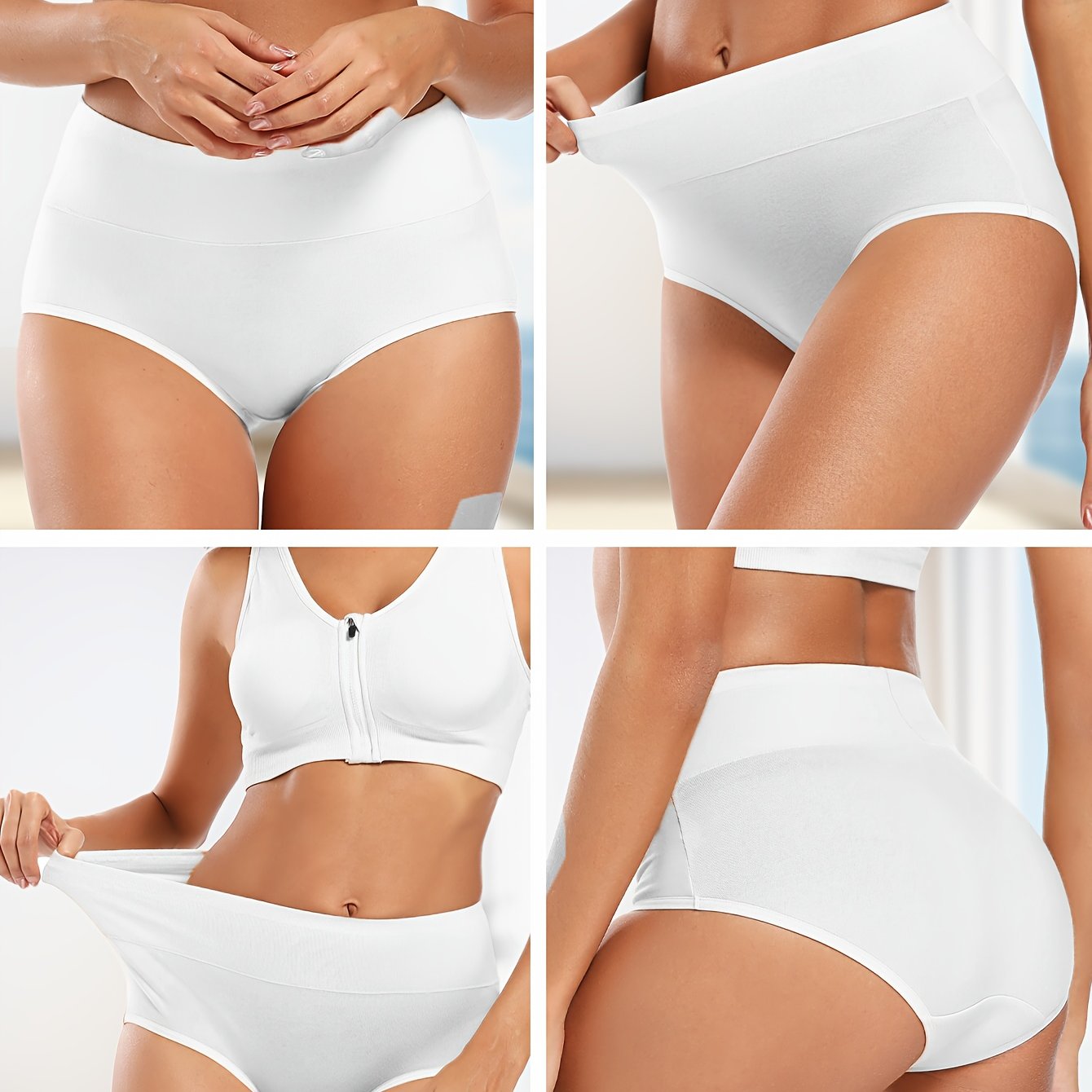 5 пар плотных боксеров с высокой талией, полной посадкой и мягким комфортом для женщин.