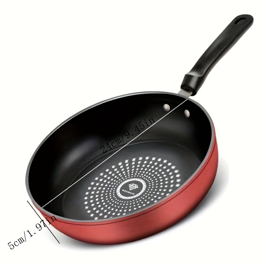 9.45-Inch Cast Iron Frying Pan Non-Stick Smokeless for Induction Gas Camping