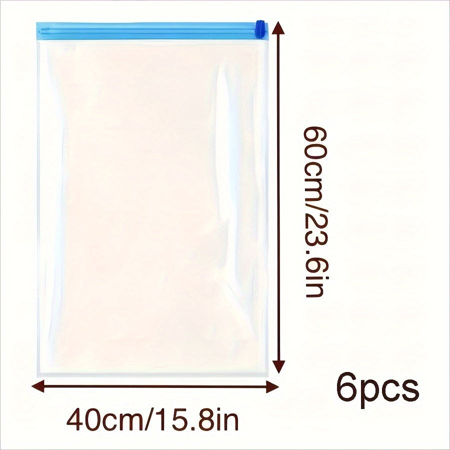 6-Piece Vacuum Storage Bag Set for Bedding Clothes Quilts Duvets