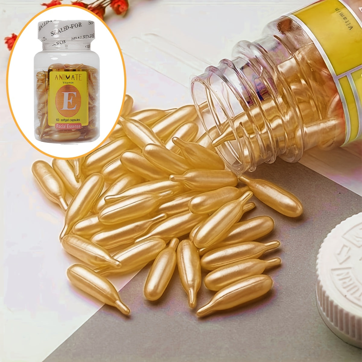 60pcs Hypoallergenic Vitamin E Glycerin Facial Moisturizer for All Skin Types