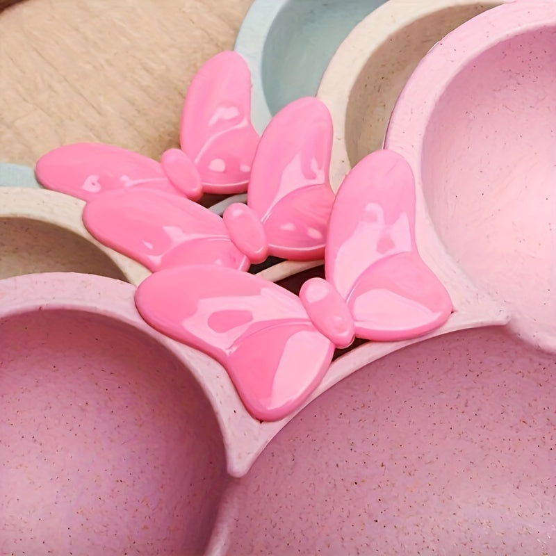 Kids' Cartoon Shaped Training Bowl Set with Divided Snack Plate and Cutlery