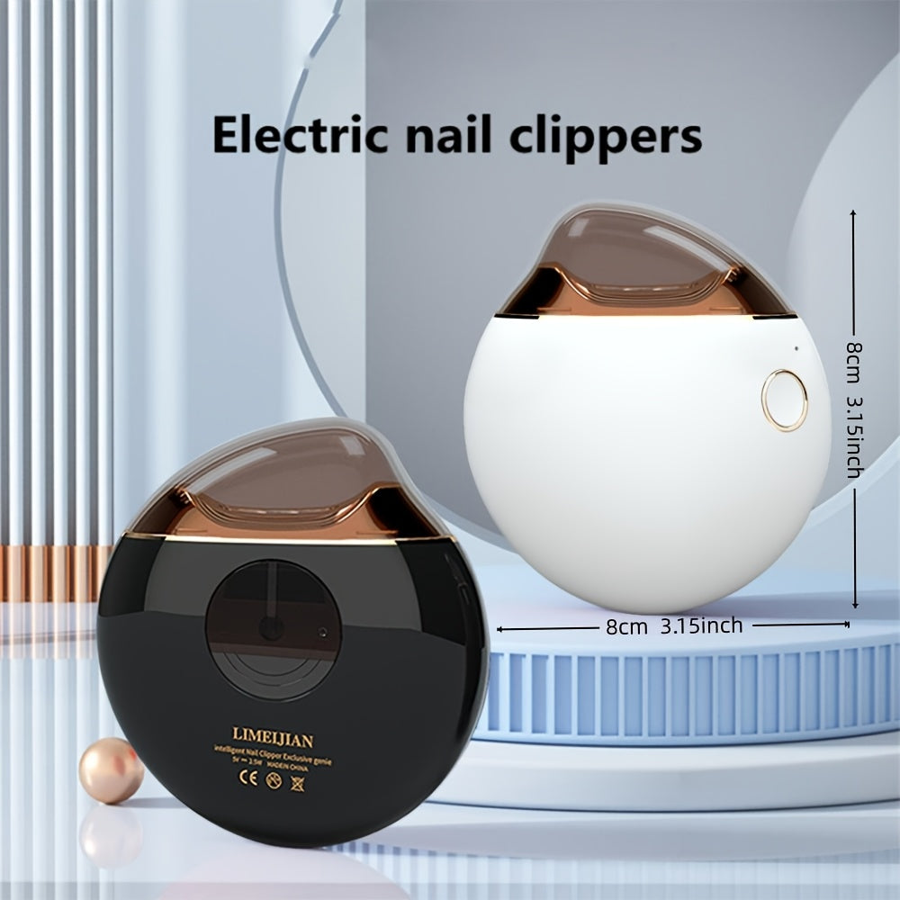 Electric Nail Clipper and Foot File USB Rechargeable Dual Speed Automatic Trimmer for Men Women Travel Compact White Black Pink
