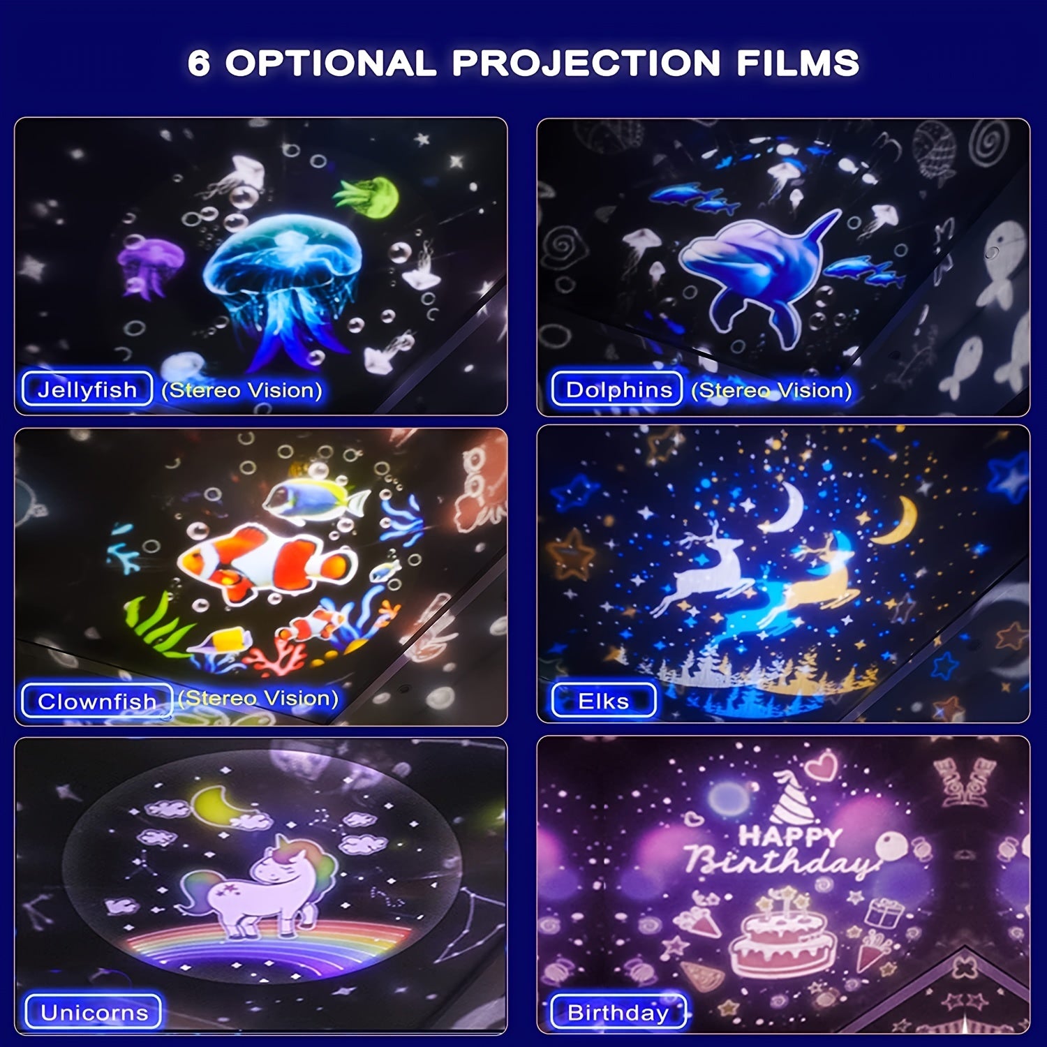 Bolalar uchun Galaxy Yulduzli Proyektor Tun Chirog'i - 3D Okean va Yulduzli Osmon Ta'siri, USB Quvvatlanadi, Moslashtiriladigan Yorqinlik, Xonani Bezaklash va Rojdestvo Sovg'alari uchun Ajoyib