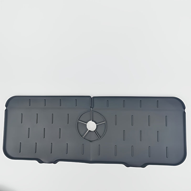 Silikon kran tomchisi uchun idish - Suv o'tkazmaydigan, oshxona va hammom ish stoliga moslangan qiyshiq dizayn - 1 dona