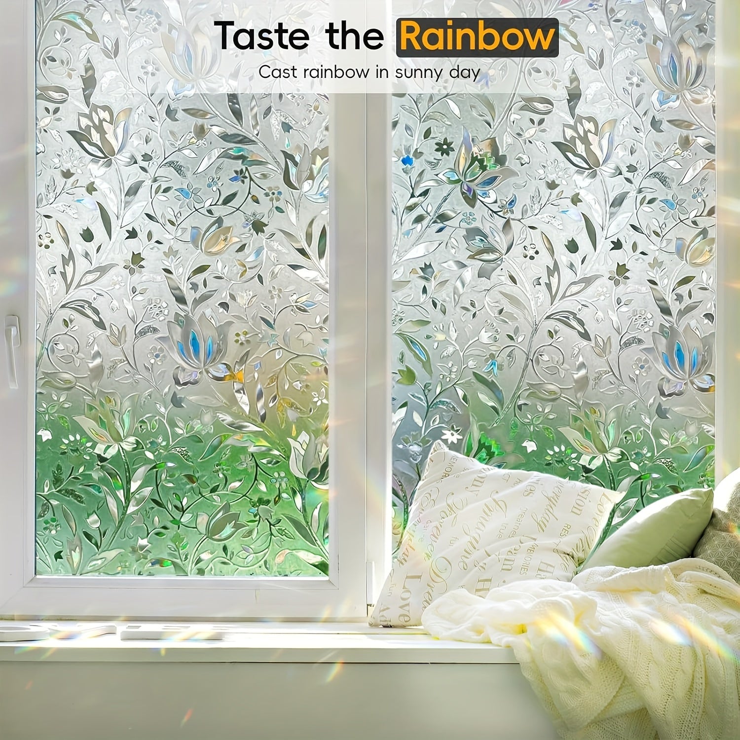 Privacy Window Film Static Cling One Roll for Office and Home Privacy Decor