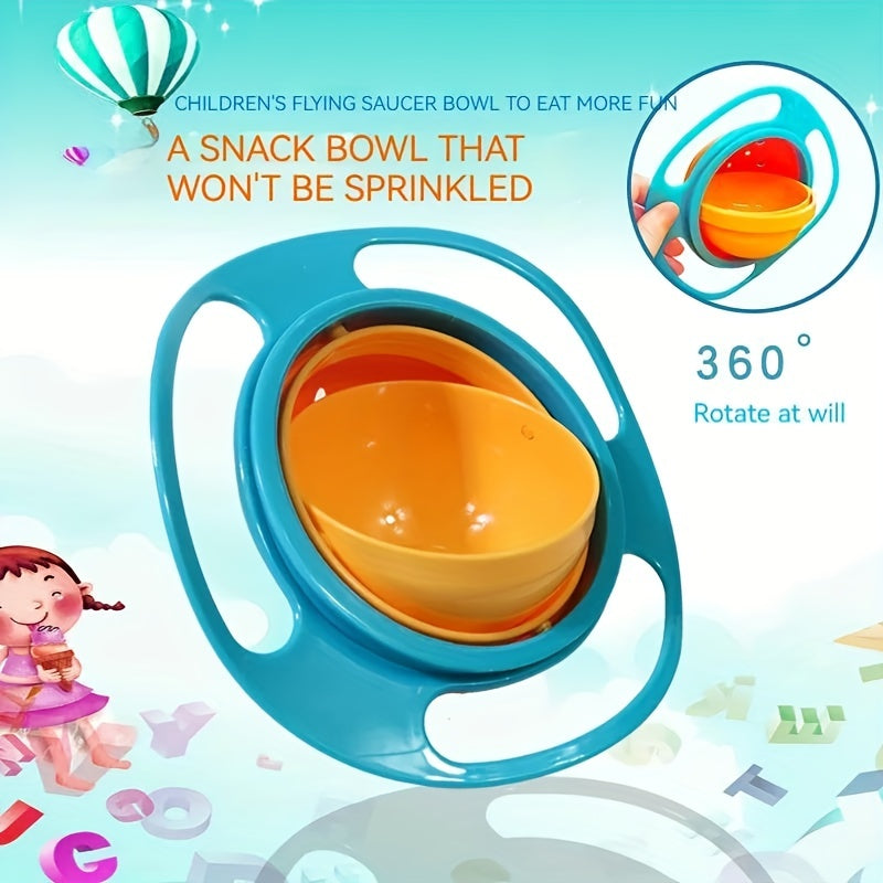 Baby Feeding Bowl 360-Degree Rotating Salad Soup Fruit Rice Serving Dish