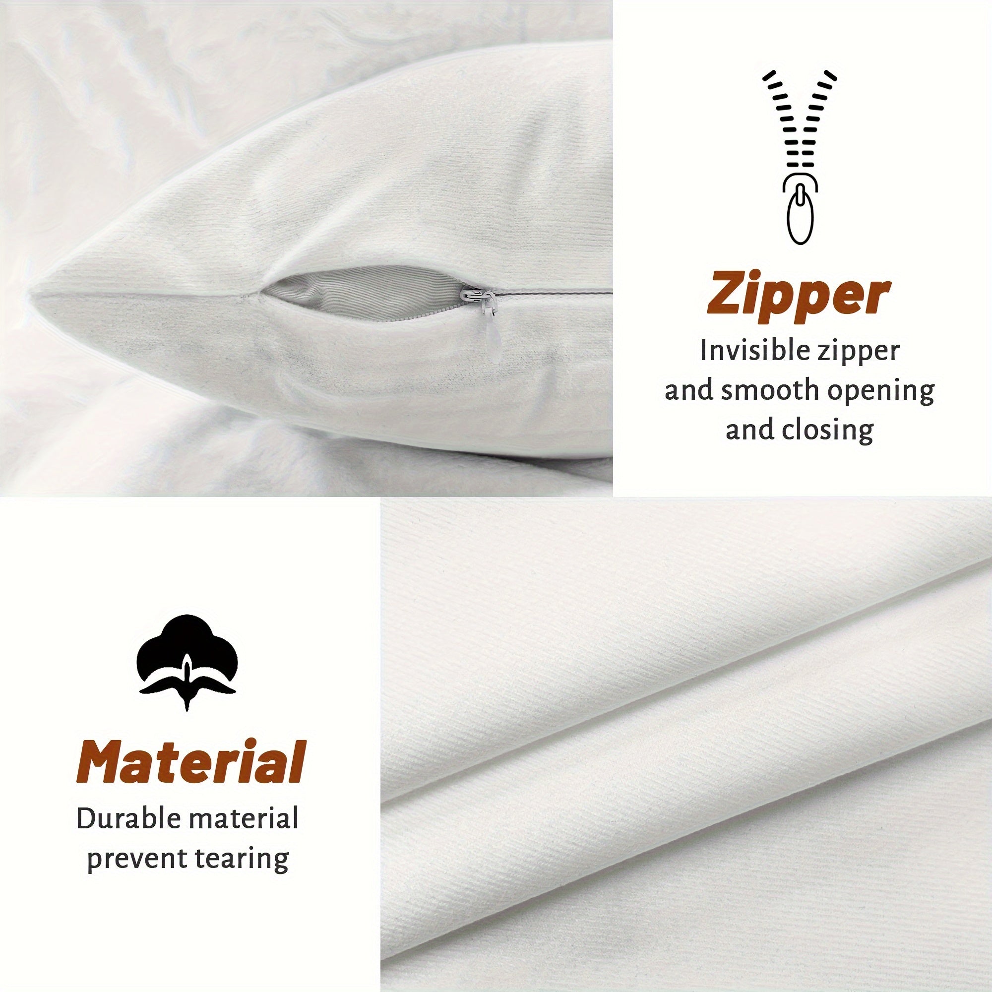 4 ta 3D gullar dizayni bilan oq oltin rangdagi velur yostiq qoplamalari, o'lchami 45.72*45.72 sm, yoz va kuzda yashash xonasi yoki yotoq xonasi divanini bezash uchun mukammal.