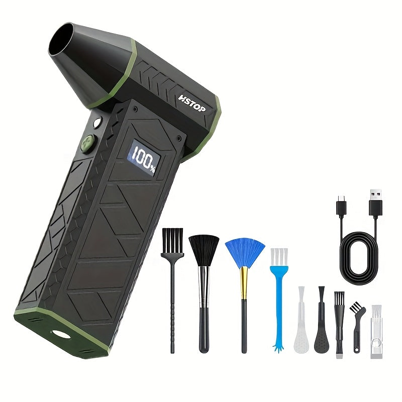 Handheld Dust and Snow Blower Portable USB Rechargeable with Adjustable Speeds