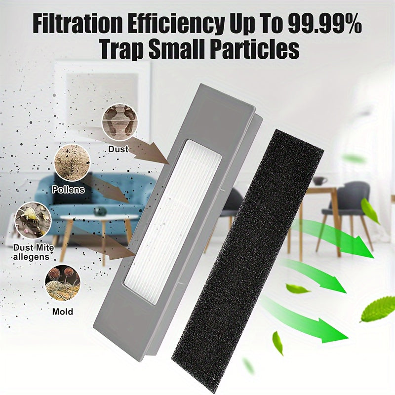 ECOVACS DEEBOT OZMO 920/950/t8/t8 AIVI/T8 Max/n7/n8+/n8 Pro/N8 Pro Plus/T9+/N10 PLUS/Yeedi Vac Vac Max Vac Station uchun almashtirish qismlari. 1 asosiy cho'tka, 4 filtr, 4 mopa pad va 6 yon cho'tka o'z ichiga oladi. Ushbu plastik polga ulanish vakuum.