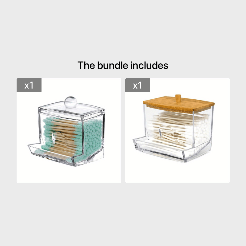 8oz Clear Bathroom Canister Storage Jar for Home Organization