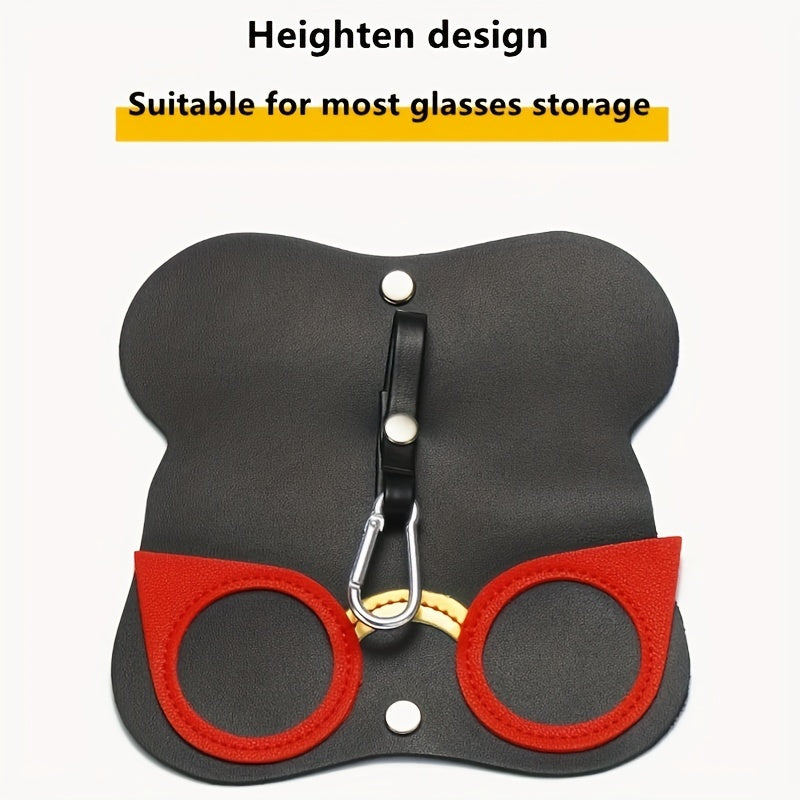 Yoqimli multfilm oqqush quyon jinoyatchi ko'zoynak qutisi charm portativ quyosh ko'zoynaklari sumkasi, lobster klips bilan