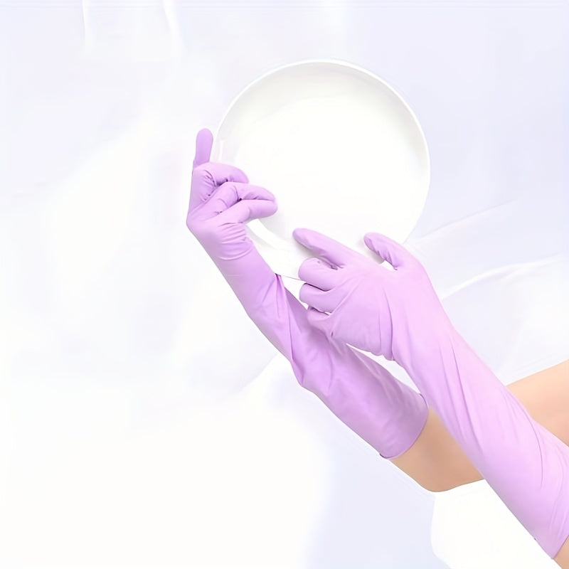 20 Nitrile Cleaning Gloves Waterproof Extra Thick 14-Inch Long Sleeves