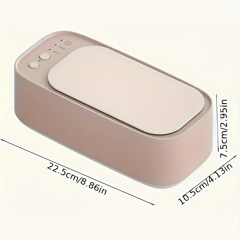 Limpiador de cristales portátil de 45 kHz para joyería y lentes de contacto con batería recargable