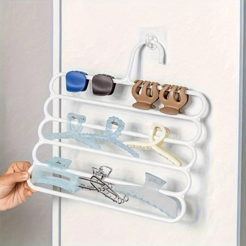 Organizador de pared para accesorios de cabello, joyas y relojes, plástico negro