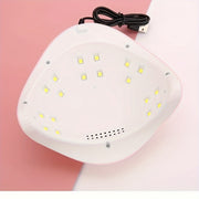 Nail Art Tool Set with USB Nail Lamp Polisher Cuticle Tools and Finger Dividers