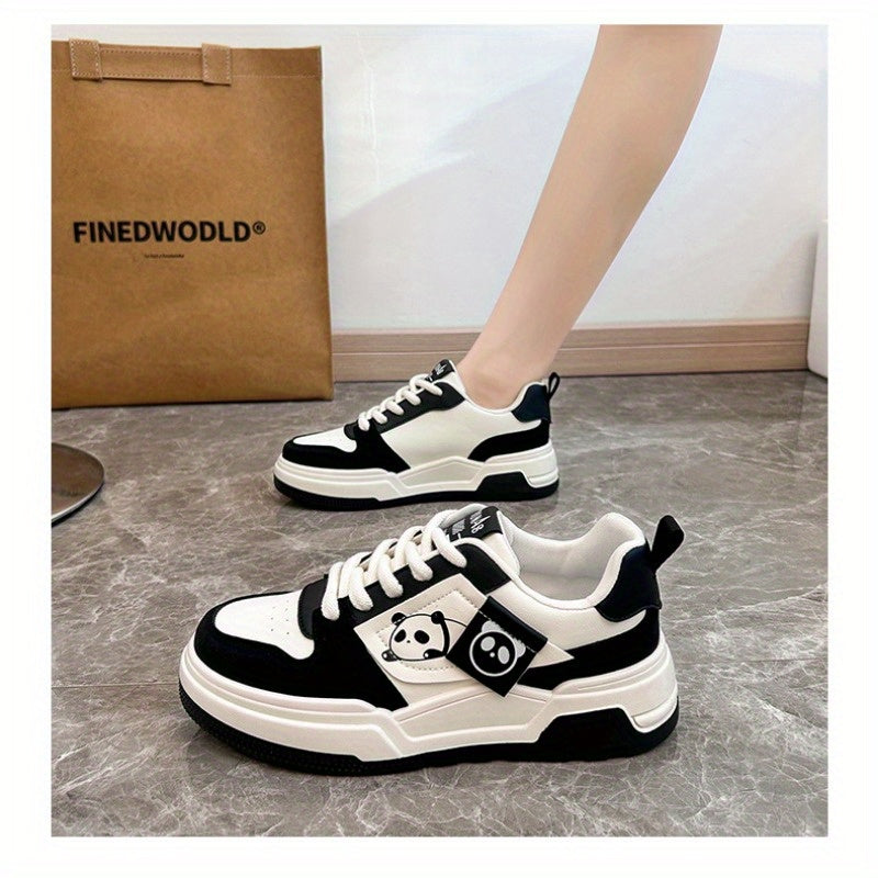 Women's Casual Thick-Soled Sneakers Spring 2025 Panda Style Alex Shoes