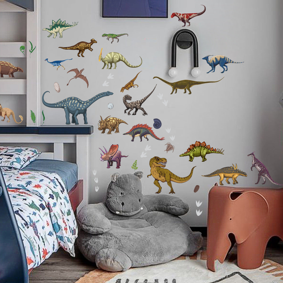 Glow in the Dark Dinosaur Wall Stickers for Living Room Bedroom Decor